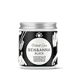 Ben & Anna Black - Fluoridfreie natürliche Zahnpasta im Glas - Aktivkohle...