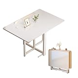 JFOZDM Klappbarer Esstisch, Klapptisch Küche, Esszimmertisch mit Metallbeine,...