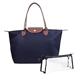 Lumive 1 Umhängetasche + 1 Kosmetiktasche Groß, Damen Taschen Set, Faltbare...