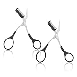 2 Stück Augenbrauenschere Mit Kamm Augenbrauenbürste Schere Augenbrauen Beauty...