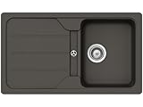 SCHOCK Küchenspüle Formhaus D-100 Asphalt 86x50 cm - CRISTALITE® Grau mit...