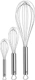 WMF Profi Plus Schneebesen Set 3-teilig, Schneebesen Edelstahl teilmattiert,...