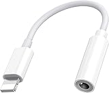 PADCR Lightning Kopfhörer Adapter, Lightning zu 3,5mm Klinke Kopfhörer Audio...