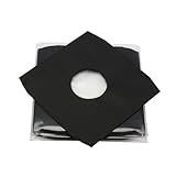 50 St. LP Schallplatten Innenhüllen schwarz mit Eckschnitt gefüttert Vinyl LP...
