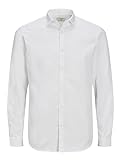 JACK & JONES Herren JPRBLACARDIFF Shirt L/S NOOS 12201905, White/Slim FIT, L
