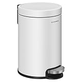 SONGMICS Kosmetikeimer, 3 Liter, Mülleimer Bad, mit Softclose-Deckel,...