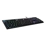 Logitech G815 mechanische Gaming-Tastatur, Clicky GL-Tasten-Switch mit flachem...