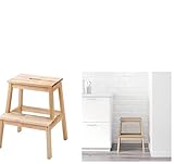 IKEA Tritthocker BEKVÄM Hocker Sitzhocker aus massiver Buche - mit Tragegriff -...