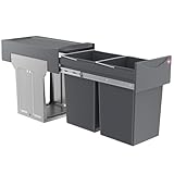 Hailo Abfallsammler Tandem 3666101 | Abfalleimer für Schränke ab 300 mm Breite...