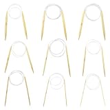 YXHZVON 9 Größen Rundstricknadel Stricknadeln Bambus Set 80cm, Doppelspitzige...