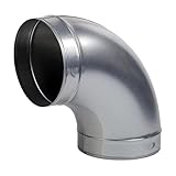 Easy Act Bogen 90° Ø 200 mm aus verzinktem Stahl, Lüftungsrohrbogen für...