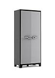 Keter Titan Kunststoffschrank, hoch, schwarz/grau, 80 x 44 x 182 cm, inkl. 4...