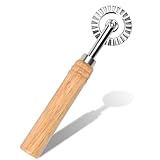 Teigrädchen,Teigrad Gewellt mit Gezähnter Klinge,Edelstahl Teigschneider...