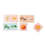 Eichhorn – Montessori – Puzzle zum Erlernen der Obst- & Gemüsesorten, finde...