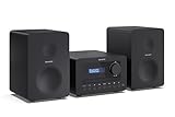SHARP XL-B520D(BK) 40W Hi-Fi-Mikrosystem – Kompakte Stereoanlage mit Bluetooth...