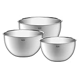 Silit Küchenschüssel-Set 3-teilig, Edelstahlschüsseln, multifunktional als...