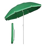 Sekey® 160 cm Sonnenschirm| Strandschirm mit Schutzhülle für Balkon Garten &...