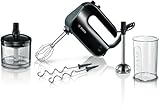 Bosch Handrührer Home Professional Styline MFQ4980B, 5 Stufen, 2 Edelstahl...