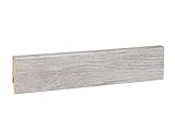 KGM Sockelleiste Mega – foliert Eiche MDF Fußbodenleiste – Maße: 2400 x 16...