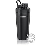 Arendo - Eiweiß Shaker Edelstahl 600ml – Protein Shaker mit Mixkugel - BPA...