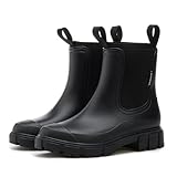 SmoothPace Gummistiefel Damen Gefüttert Wasserdicht Gummistiefeletten Halbhohe...