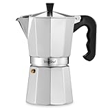 VonShef Espressokanne für den Herd, 450 ml Italienischer Espressokocher aus...