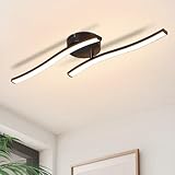 Homefire LED Deckenlampe Küche Deckenleuchte: Modern Schlafzimmerlampe Schwarz...