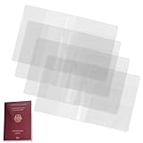 4 x Reisepasshülle transparent - Passport cover für den NEUEN Reisepass -...