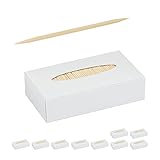 Relaxdays Zahnstocher Holz 5000er Set, Zahnhölzer dünn, für Zahnhygiene,...