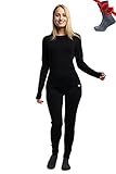 Merino.tech Merino Baselayer Set für Damen - Schwere Thermo-Unterwäsche aus...