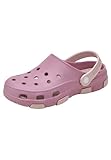 Realpaks Unisex Clogs Kinder für Jungen und Mädchen Pink_Beige 35