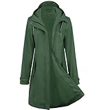 Regenjacke Damen wasserdicht Regenmantel gefüttert Regenmantel Softshelljacke...