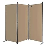 QUICK STAR Paravent 3 Teilig 170 x 165 cm Stoff Raumteiler Trennwand Balkon...