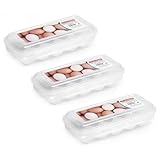 meberg PF1141206_x3 Eierbox für 10 Eier 3er Set transparent Kunststoff BPA frei...