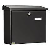 Burg-Wächter Briefkasten ohne Zeitungsfach mit Namensschild, Verzinkter Stahl,...