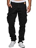 Indicode Herren William Cargohose aus Baumwolle m. 7 Taschen inkl. Gürtel |...