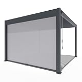 Weide Sonnenrollo | für Weide Deluxe Lamellendach Pergola Höhe 255 cm |...