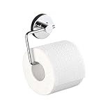 WENKO Toilettenpapierhalter ohne Bohren (Vacuum-Loc), WC-Rollenhalter zur...