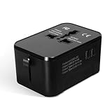 Reiseadapter Weltweit Universal Reisestecker mit USB C Internationaler...