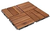 6m² Holzfliesen Terrassenfliesen Holz Fliesen Mosaik 30x30 cm - 66 STK...