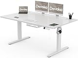 Devoko Höhenverstellbarer Schreibtisch 160x80cm mit Typ-C Ladeanschluss,...