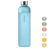 Vinsun Trinkflasche 650ml blau - wiederverwendbar nachhaltig, Kohlensäure...