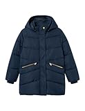 NAME IT Mädchen Nkfmemo Jacket Long Tb Steppjacke, Dark Sapphire, 134 EU