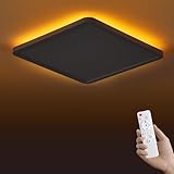 queffigle Quadratische LED-Deckenleuchte 1800K Nachtlicht dimmbar 3200LM...