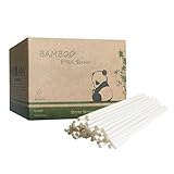 Einweg Cocktail Strohhalme 12,7 x 0,3 cm, 1000 Stück Rührstäbchen aus Bambus...