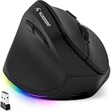 Bluestork - Ergonomische Vertikale Kabellose Maus 800-2400dpi 6 Tasten RGB -...
