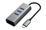 SATECHI USB-C Hub Adapter mit 3 USB-A 3.0 Anschlüssen und Ethernet für MacBook...