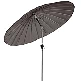 Angel Living Shanghai 250cm Sonneschirm Gartenschirm mit Kurbel,UV-Schutz,...