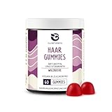 Gumtamin Haar Gummibärchen – 60 vegane Biotin Gummies, Cholin, Inositol, Zink...