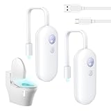 Lhdfyqt 2 Stück Toilette Licht WC-Nachtlicht, Motion Sensor WC-Nachtlicht,...